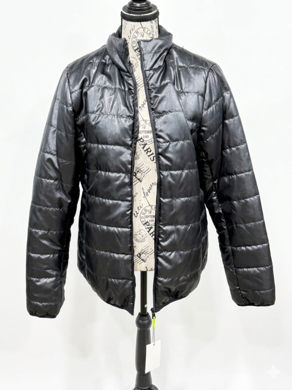 NWT West Loop Black Packable Puffer Jacket XL Lightweight Travel Coat Puffy